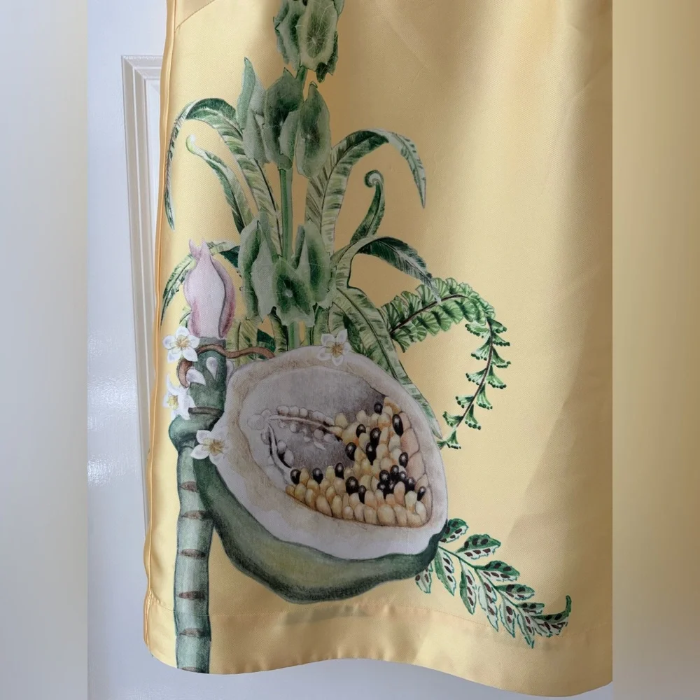 Alemais Yellow Tropical Print Mini Shift Dress - Picture 2 of 5